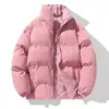 Chamarra Acolchada Reversible para Pareja Otoño/Invierno Nueva con Cuello Alto Chaqueta de Algodón Versátil Casual para Hombre Usable por Dentro y por Fuera Algodón