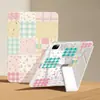 Diseño Floral Patchwork Adecuado para iPad Pro de 11 pulgadas Pegatina de Borde Plegable Y Funda Protectora para Tableta con Ranura para Lápiz Funda Suave Anticaídas Dropshipping