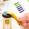 Abrebotellas de Cerveza Portátil Llavero 4 en 1 Bolsillo Aluminio Abrebotellas de Cerveza Lata 5 Colores Regalos para Fiestas de Boda