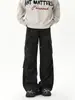 Pantalones de Paracaidista con Bolsillo de Solapa Estilo Americano para Hombre Otoño Nuevo Pantalones Cargo de Doble Pinza para Pareja Pantalones de Pana Mármol Talla Grande