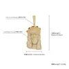 Collar con Colgante de Retrato Incrustado de Diamantes Estilo Hip-Hop Transfronterizo para Hombres, Cadena para Suéter Personalizada Estilo Europeo y Americano, Accesorios para Hombres de Discoteca al por Mayor