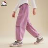 Calça Infantil Hellokitty para Meninas 2026 Nova Outono Bebê e Crianças Maiores Calça Esportiva Externa Calça Cargo