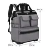 Yileqi Mochila Gruesa para Herramientas Mochila Grande Bolsa para Herramientas Mochila para Reparador de Ascensores Electricista Bolsa para Herramientas con Base de Plástico