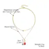 Joyería transfronteriza de San Valentín más vendida Aretes de flor de rosa roja Collar de corazón Conjunto Aretes de San Valentín europeos y americanos