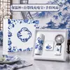 Estilo Nacional y Tendencia Azul y Blanco Floral Set de Regalo de Negocios, Regalos para Eventos de Empresa, Regalos Corporativos con Logo Personalizado