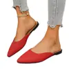 Sandalias de verano planas de punta para mujer, calzado de exterior 2026, nuevo estilo, sandalias perezosas cerradas, populares en redes sociales