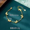 Nuevo Pulsera de Mariposa de Zirconio de Alta Gama para Mujer, Pulsera Sencilla de Oro Arena Vietnamita, Oro de Imitación, Suministro de Joyería Duradero