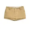 Pantalones Cortos de Terciopelo de Piel de Ciervo Engrosados Otoño e Invierno para Mujer 2025 Nuevo Retro Americano Sexy de Cintura Baja Ajustados al Cuerpo