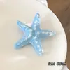 Presilha Grande de Bico de Pato Estrela do Mar Simulada, Presilha Doce Estilo Resort na Praia para Franja Lateral, Grampo de Cabelo Faixa de Cabelo para Foto