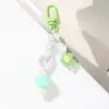 Chaveiro de flor DIY, acessório para capa de fone de ouvido Airpods, acessório acrílico com contas artesanal de nicho