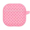 Adequado para Fone de Ouvido Bluetooth Sem Fio Apple AirPods 4 Capa Protetora de Silicone Anti-Queda Padrão Trançado Capa para Fone de Ouvido Grossa