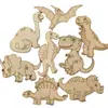 Regalo para Niños Dinosaurio Tyrannosaurus Rex Virutas de Madera Puede Ser Autopropulsado DIY Graffiti Manualidades de Dibujos Animados En Stock
