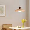 Lustre pequeno para restaurante estilo antigo retrô estilo japonês cor natural de nogueira lâmpada lustre de três cabeças para casa de hóspedes Nanyang bar