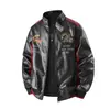 Chaqueta de Motociclista Bordada Pesada Estilo Hip-Hop Europeo y Americano para Hombre 2026 Chaqueta de Cuero para Hombre Chaqueta de Cuero PU