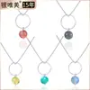 Collar de plata esterlina 925 con cristal de fresa, collar de piedra lunar de cristal natural, colgante pequeño y fresco, cadena para clavícula, joyería de comercio exterior