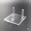 Suporte de exibição acrílico transparente para cristais minerais, pedras brutas, espécimes minerais, itens decorativos e espécimes de rochas