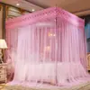 Mosquiteiro para Uso Doméstico, Cama de Casal 1,8m, Estilo Princesa, Estilo Palácio, De Chão, Quarto Tradicional, Três Portas, Estrutura Reforçada 1,5m