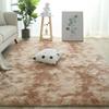 Tapete de cabeceira de pelúcia popular da Internet, tapete de mesa de centro com tie-dye para sala de estar, tapete fofo para quarto de menina
