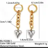 Collar de corazón de acero de titanio transfronterizo europeo y americano, gargantilla de moda y de alta gama, joyería de acero inoxidable chapada en oro que no se decolora al por mayor