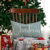 Almohada de Navidad Estampado de Copo de Nieve Navideño Amazon Transfronterizo Funda de Almohada Decoración para el Hogar Nuevo Almohada Lumbar