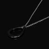 Venta al por mayor de fabricante Venta caliente transfronteriza europea y americana Nuevo collar de cerámica y acero de titanio con corte hueco de gota de agua simple de 20 mm para mujer