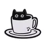 Broche Creativo de Dibujos Animados Taza de Café Gato Copa de Vino Accesorios Insignia Serie de Café Nueva Elegante Linda