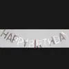 Bandera de Feliz Cumpleaños de una sola palabra, Bandera Colorida, Recorte Decoración para Fiesta de Cumpleaños Latte Art en Stock