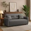 Sofá de Couro Resistente a Arranhões de Gato para Apartamentos Pequenos, Casas de Aluguel, Lojas de Roupas, Apartamentos Modernos, Sofá Simples de Linhas Retas, Atacado