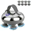 Massageador Multifuncional da Coluna Cervical, Dispositivo Recarregável de Massagem na Cabeça, Massageador Inteligente de Couro Cabeludo Polvo