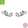 Diseño Original Yinziyun Moda Retro Europea Flor 925 Plata de Ley Pendientes Estilo Medieval Pendientes de Ola Fabricante de Pendientes