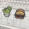 Clip de Memo Divertido de Verdura Estilo Ins de Dibujos Animados Alta Estética Acrílico de Doble Cara PP Clip Clip de Almacenamiento Clip para Examen