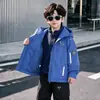 Jaqueta corta-vento masculina, jaqueta com capuz à prova de vento para bebê menino, primavera e outono, casaco outono e inverno estilo coreano para meninos, para uso externo