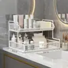 Estante para tocador de baño para cosméticos, estante organizador para encimera de inodoro, organizador de mesa para cuidado de la piel