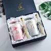 Amazon se especializa en Tazas Cerámicas Nórdicas con Patrones de Mármol y Cucharas, Vasos de Agua, Tazas de Café y Cajas de Regalo que se Pueden Personalizar