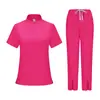 Scrubs Direto da Fábrica, Conjuntos de Duas Peças de Manga Curta, Disponíveis em Várias Cores, Uniformes Laváveis para Equipe de Hospital e Clínica