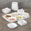 Restaurante de Comida Rápida Vajilla Bol Pequeño y Plato Set Cafetería Escolar Comercial Melamina Estilo Chino Autoservicio Plato de Comida Rápida Bol de Arroz Plástico