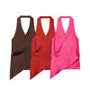 Atacado Nova Moda Feminina Primavera 2026 Versátil Estilo Europeu e Americano Top com Gola Halter Estilo Africano Vermelho