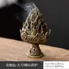 Pequeño Quemador de Incienso de Pera Xiangyun Nuevo Estilo Chino Aleación Pequeño Quemador de Incienso Portainciensos de Dragón y Fénix Quemador de Bobina de Incienso Pastillas de Aromaterapia