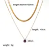 Collar con Piedra de Nacimiento de Diciembre Estilo Ins Transfronterizo para Mujer, Cadena para Clavícula con Colgante de Circonita de Moda, Acero Inoxidable