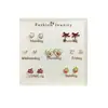 Otoño e Invierno Popular Pequeño Fresco Caja de Regalo de Pendientes de Una Semana Set para Mujer Aguja de Plata Pequeños Exquisitos Dulces Pendientes de Regalo Venta al por Mayor