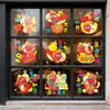 Decoraciones para el Día de Año Nuevo y el Festival de Primavera 2027 para la Prosperidad, la Paz y la Alegría, con Felicidad Adicional para el Año Nuevo, Pegatinas Electrostáticas para Vidrio
