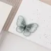 Parche Bordado de Mariposa de Organza de 5 cm Tul Mariposa Artificial Pasador de Pelo DIY Tocado Parche de Tela Decoración para Ropa de Niños Zapatos y Calcetines