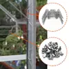Clavos en forma de W, Hebillas en forma de Z, Clips de Fijación de Vidrio para Invernaderos tipo Casa de Flores de Acero Inoxidable, Ganchos de Acero Inoxidable para Invernaderos de Jardinería y Flores