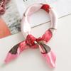 Lenço de Seda Pequeno 50*50cm para Mulheres Estilo Coreano Versátil Primavera e Outono Decorativo Profissional Lenço Quadrado Pequeno Imitação de Seda Lenço Pequeno Faixa de Cabelo