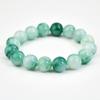 Pulsera de Cuentas de Jade Imitación de Venta Caliente Europea y Americana para Mujer, Versátil Pulsera de Cordón Elástico de 12 mm, Joyería Transfronteriza al por Mayor que No se Desvanece