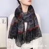 Lenço Estampado de Leopardo Estilo Europeu e Americano Vendido Quente na Fronteira, Lenço de Seda Personalizado Retro Tendência, Lenço Fino de Algodão tipo Gaze de Bali para Mulheres