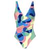 Bikini de una pieza europeo y americano 2025 Transfronterizo Lazada Falda de gasa estampada con protección solar Cubretraje de playa Traje de baño para vacaciones en aguas termales