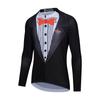 Ropa de ciclismo para hombre que absorbe la humedad, diseño de bicicleta, manga larga, transpirable, con cremallera, top para ciclismo de carretera, venta al por mayor