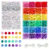Cuentas de Cubo de Colores de 24 Compartimentos Transfronterizas Cuentas Sueltas Set de Cuentas para Manualidades Cadena para Teléfono Móvil Hecha a Mano Llavero Accesorios