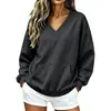 Ropa de mujer transfronteriza europea y americana, nuevo suéter de moda de otoño, manga larga, casual, adelgazante, holgado, cómodo, top con cuello en V